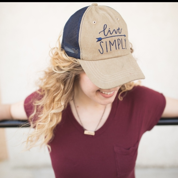"Live Simply" Trucker Hat - Picture 2 of 2